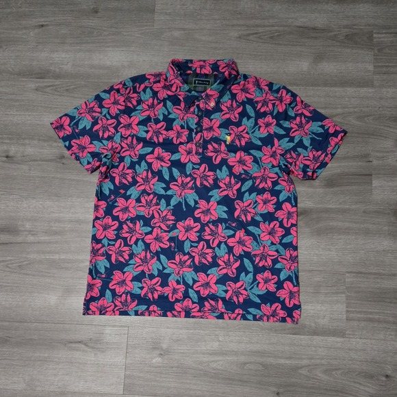 William Murray Golf Other - William Murray Shirt Mens Floral Geometric All Over Print Golf Polo XL Preppy